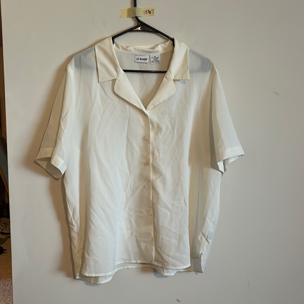 Liz baker white button up